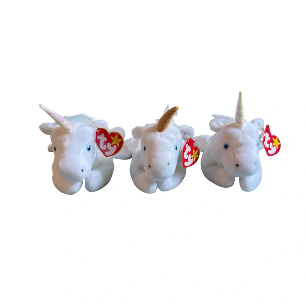 TY Beanie Babies Mystic the Unicorn – Set of 3 Vintage with Tag Errors